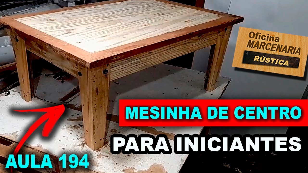 Mesa de centro com paletes base para mesinha de centro diy mesinha oficina marcenaria rustica