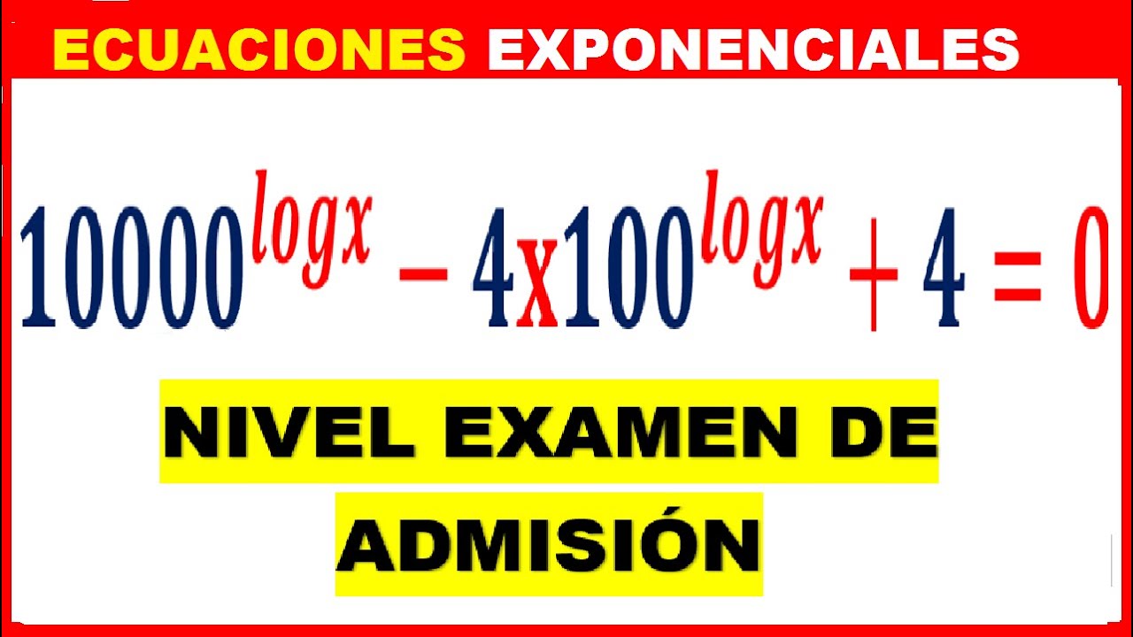 ECUACIÓN EXPONENCIAL con LOGARITMO ✔ EJERCICIO RESUELTO 👉 SUPER FÁCIL