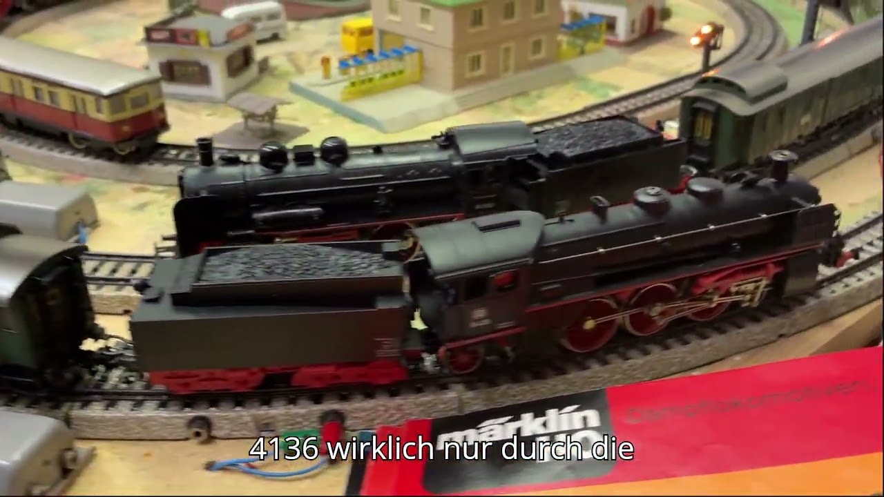 MärklinH0 4136 und 4135 Waggons im Vergleich auf Märklin M-Gleis mit P8 und S3/6
