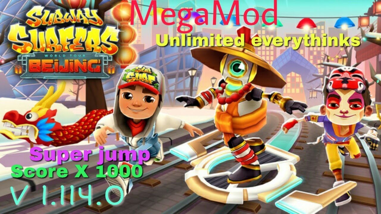 Subway Surfers v1.114.0 Mega Mod Apk beijing 2020 score x 1000