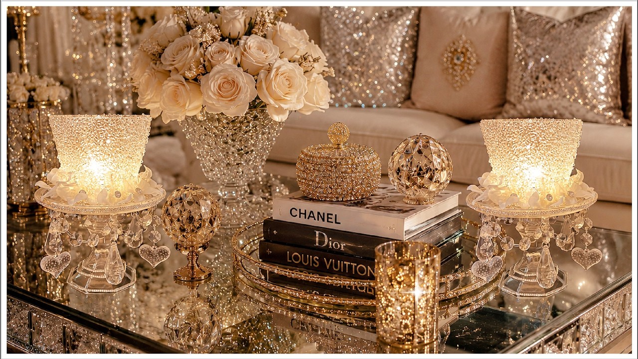 DIY DOLLAR TREE GLAM Candle Holders | DIY Dollar Tree Candle Glam Decor
