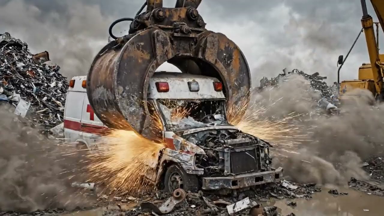 Magnet Arm Grabbing Massive Steel – Real Scrap Yard Vibes