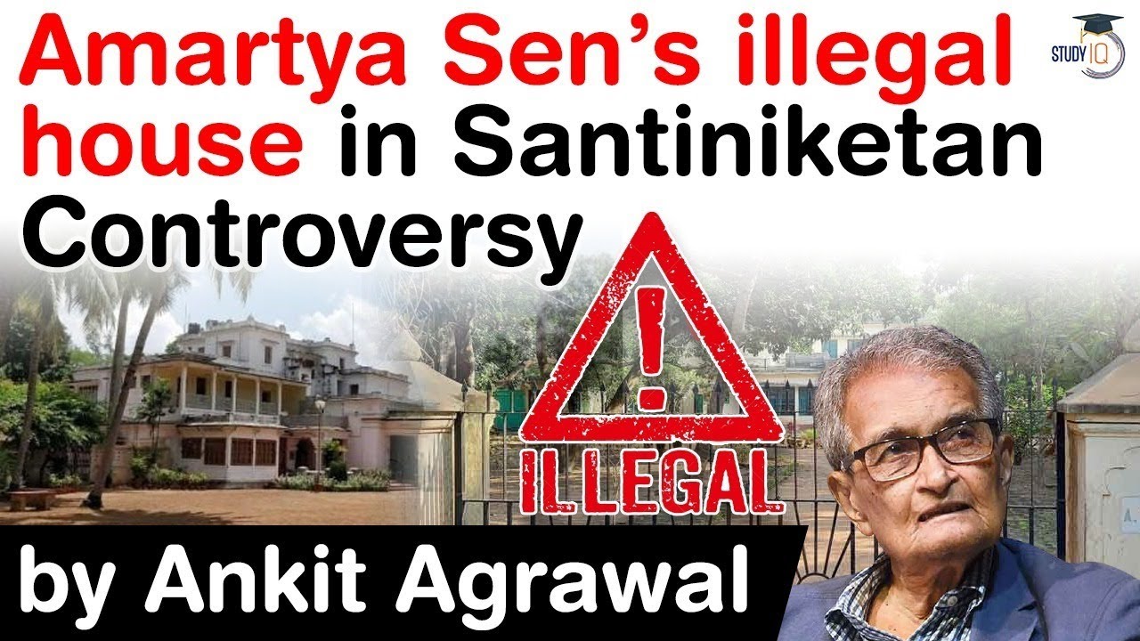 Amartya Sen's illegal house in Santiniketan controversy - Amartya Sen Visva Bharati Uni connection