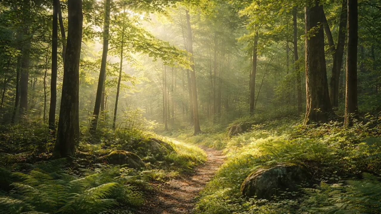 4 Hours Forest Ambience 🌿🍃 | Bosque Relajante con Viento y Pájaros | Focus • Relax • Study