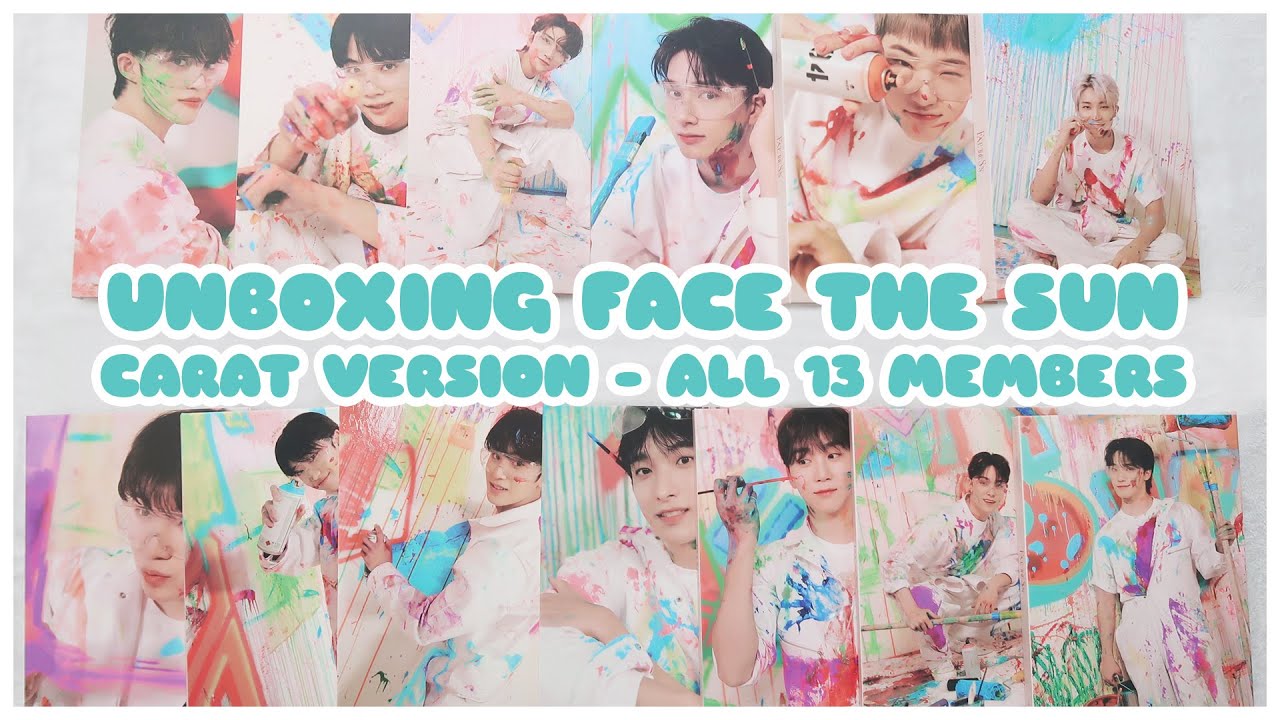 ✨unboxing seventeen face the sun carat version a5 binder albums - ot13 all member covers +sets | 세븐틴