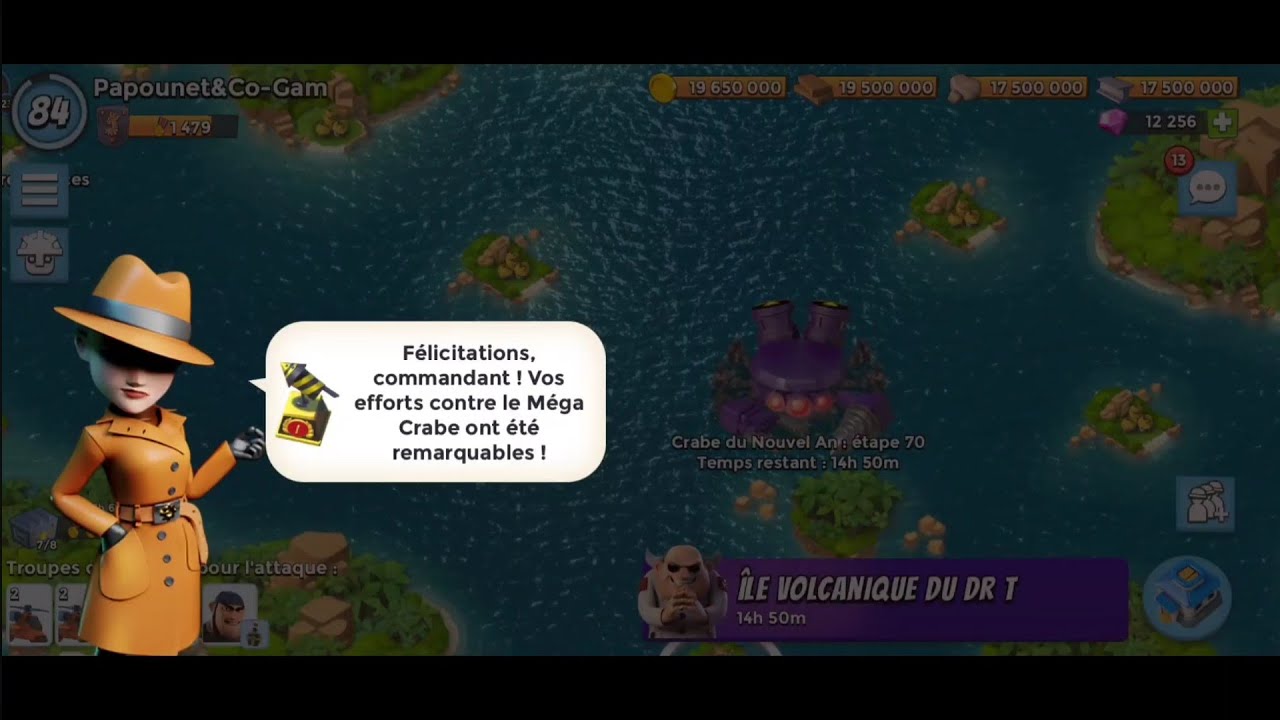 Boom beach megacrabe, je débloque le trophée légendaire en full hélicoptères 