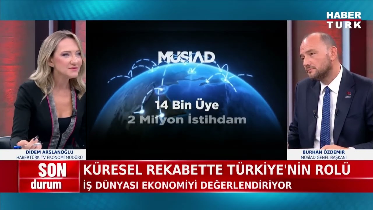 M&Uuml;SİAD Genel Başkanı Burhan &Ouml;zdemir Habert&uuml;rk TV&rsquo;de G&uuml;ndemi Değerlendirdi