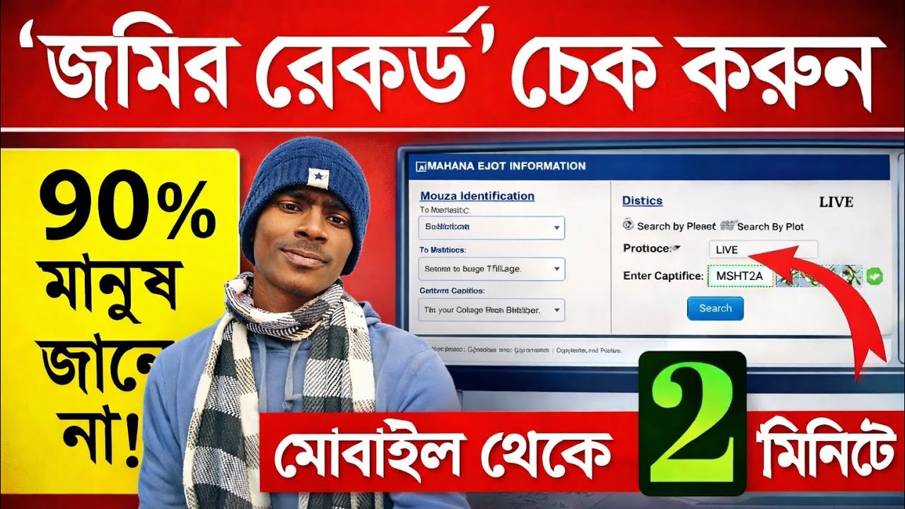 ৯০% মানুষ জানে না! এভাবে জমির রেকর্ড দেখুন