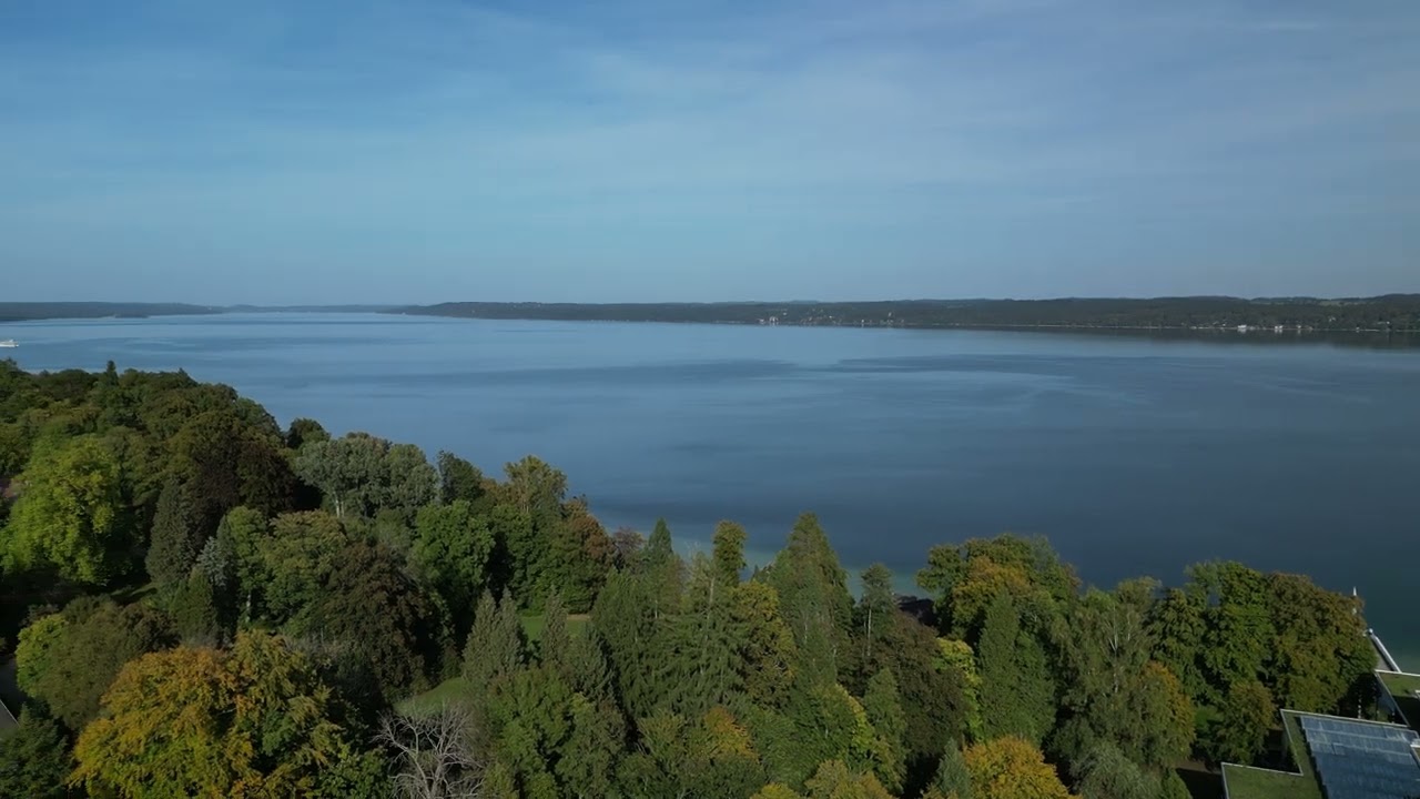 Drohnenflug am Buchheim Museum in Bernried am Starnberger See