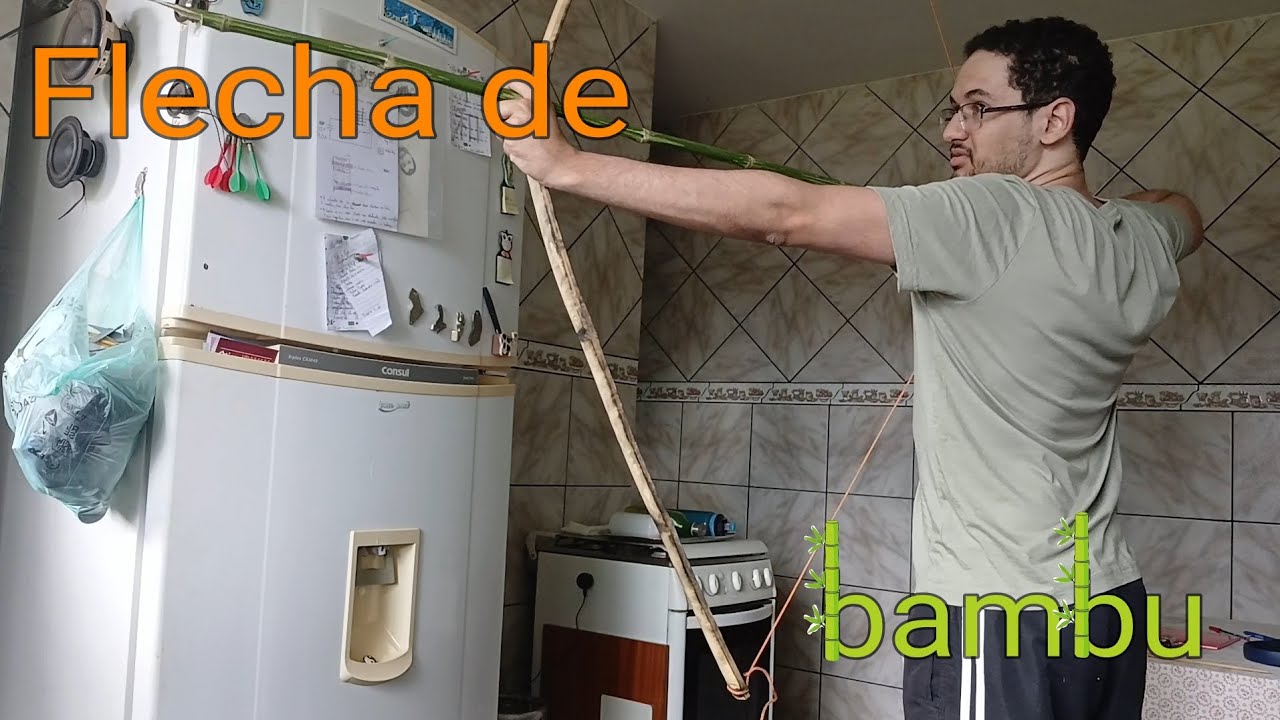 Fazendo flechas de bambu caniço 
