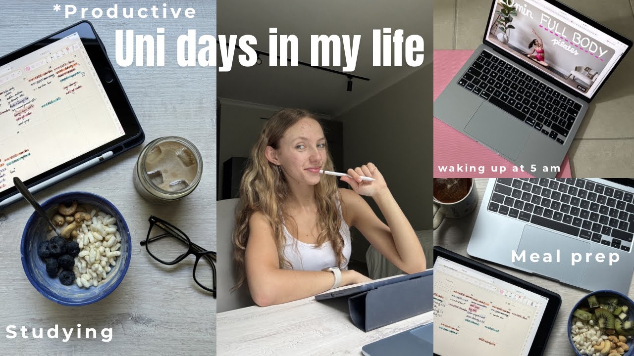 PRODUCTIVE UNI DAYS IN MY LIFE, studying, living alone, waking up at 5 am 