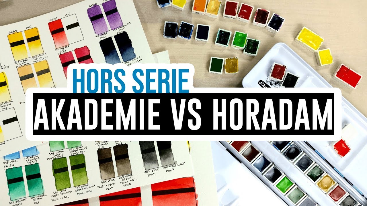 Comparing Swatches! -  Schmincke Akademie VS Schmincke Horadam! 🎨