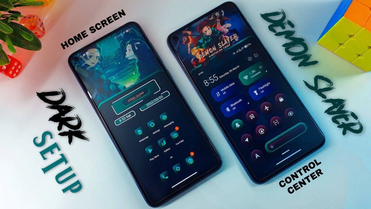 Demon Slayer Dark Setup With Xiaomi Themes Only / No kwgt No any launcher | NixAndrow
