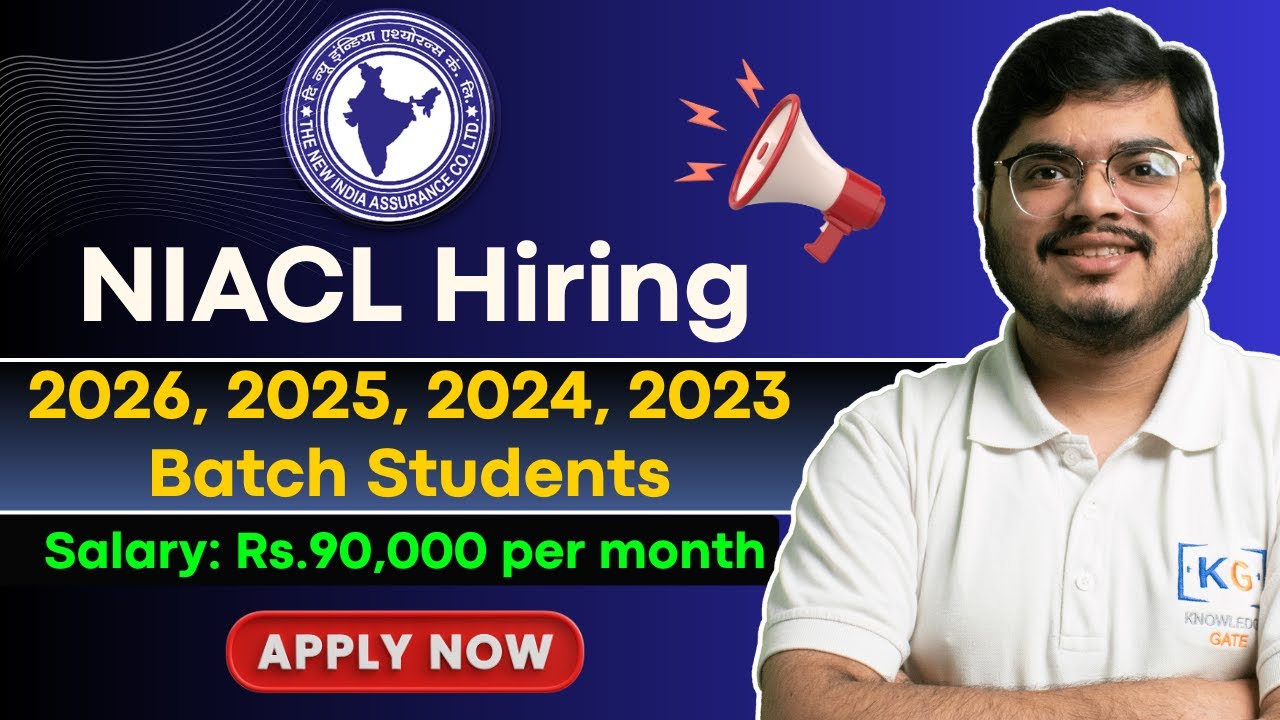 NIACL Mega Hiring 2026 2025 2024 2023 Batch | NIACL AO IT SPECIALIST 2025 | Apply Now | NIACL Prep