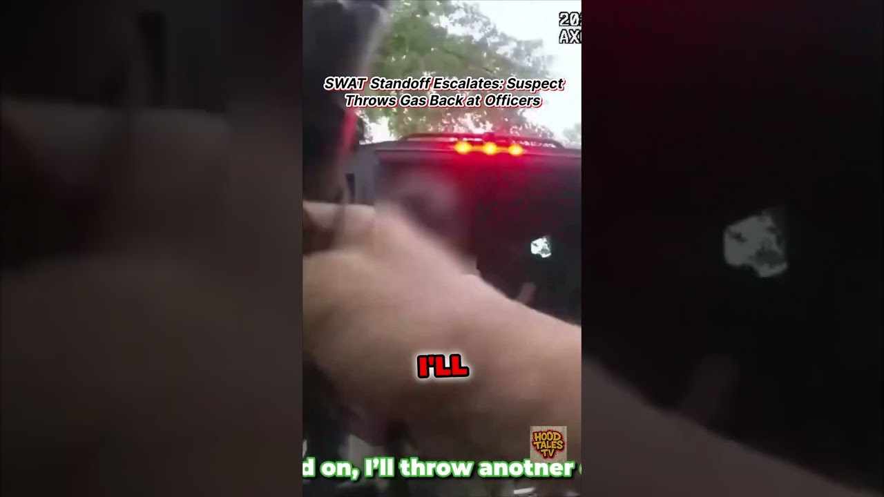 Suspect Throws Gas Grenade Back at SWAT! Wild Standoff.