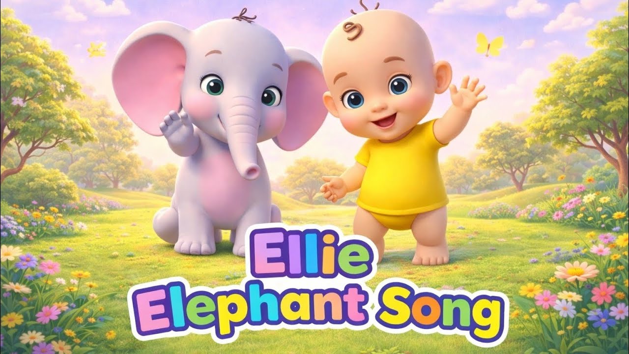 Ellie The Elephant Song 🐘 | Cute Nursery Rhyme For Kids | Learn, Sing & Clap!