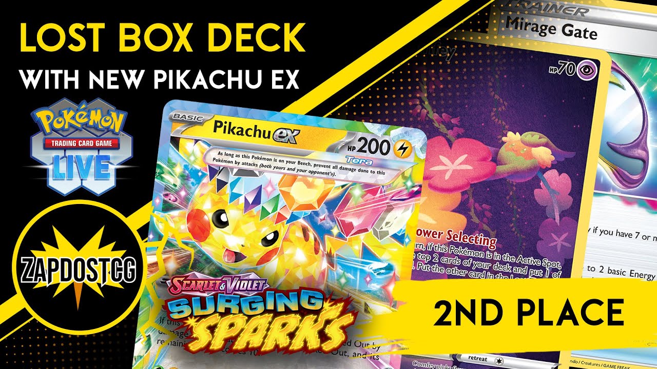2nd Place Lost Zone Box Deck With Pikachu ex From Surging Sparks (Pokemon TCG)
