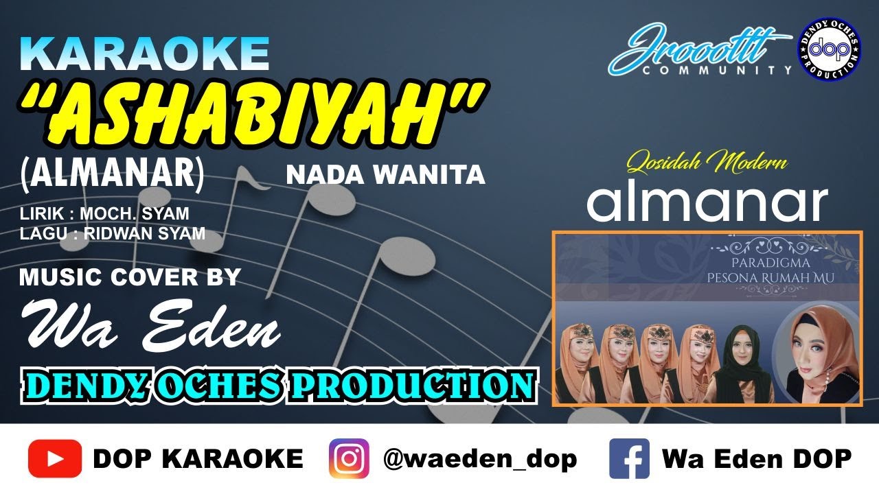 KARAOKE ASHABIYAH (NADA WANITA) - ALMANAR │ CREATED BY DOP #2