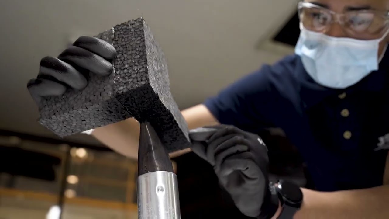 Pegado con aire caliente de polietileno expandido EPE ARPAK.