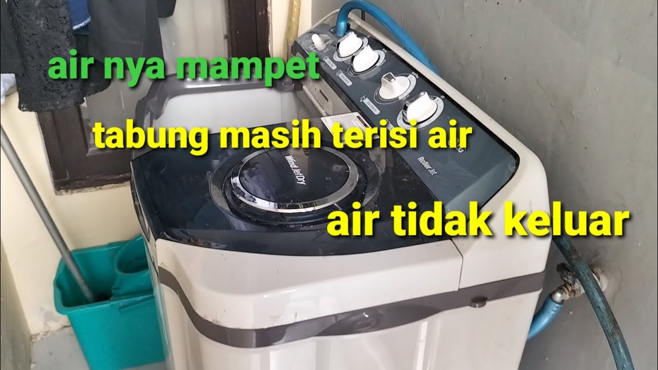 simpel memperbaiki mesin cuci LG 2 tabung air tidak keluar