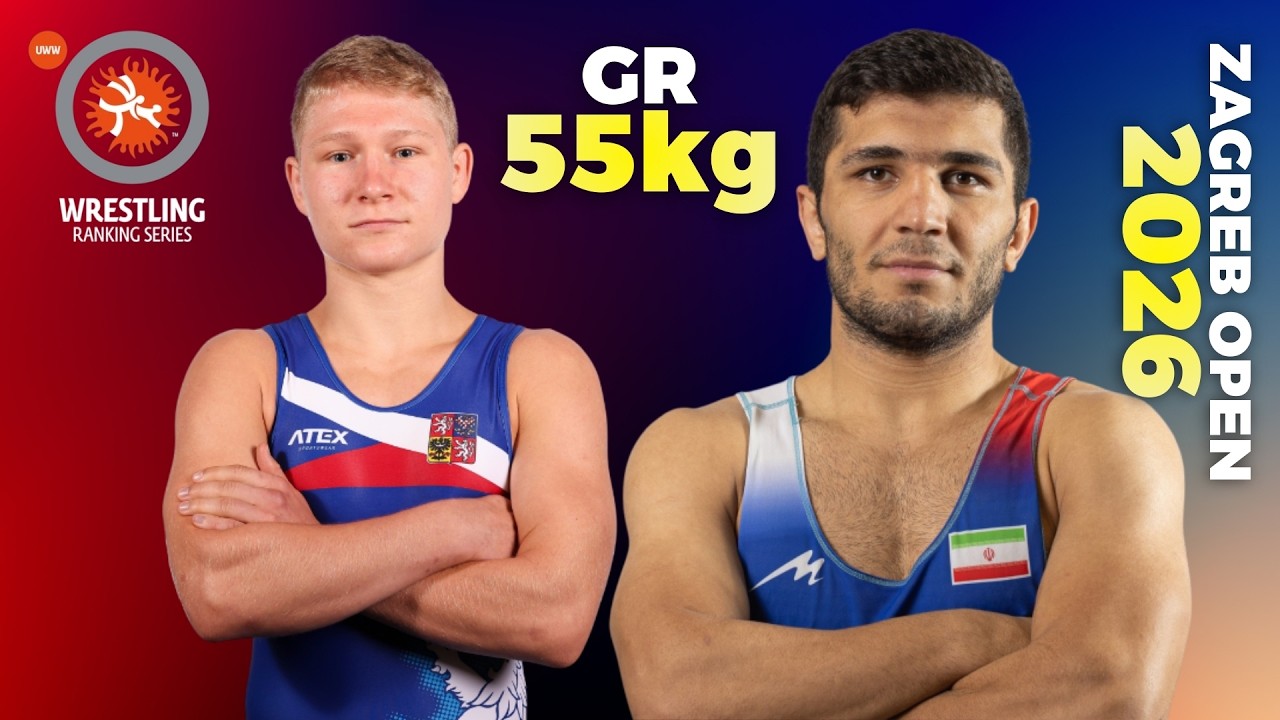 Sebastian KOLOMPAR (SRB) vs. Poya Soulat DAD MARZ (IRI). 2026 Zagreb Open | Qualification | GR 55Kg