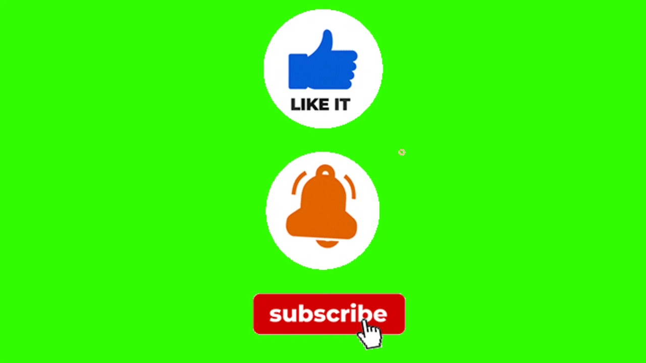 Like , Hit Bell Icon & Subscribe Button - Green Screen || By Green Screen Tutorial