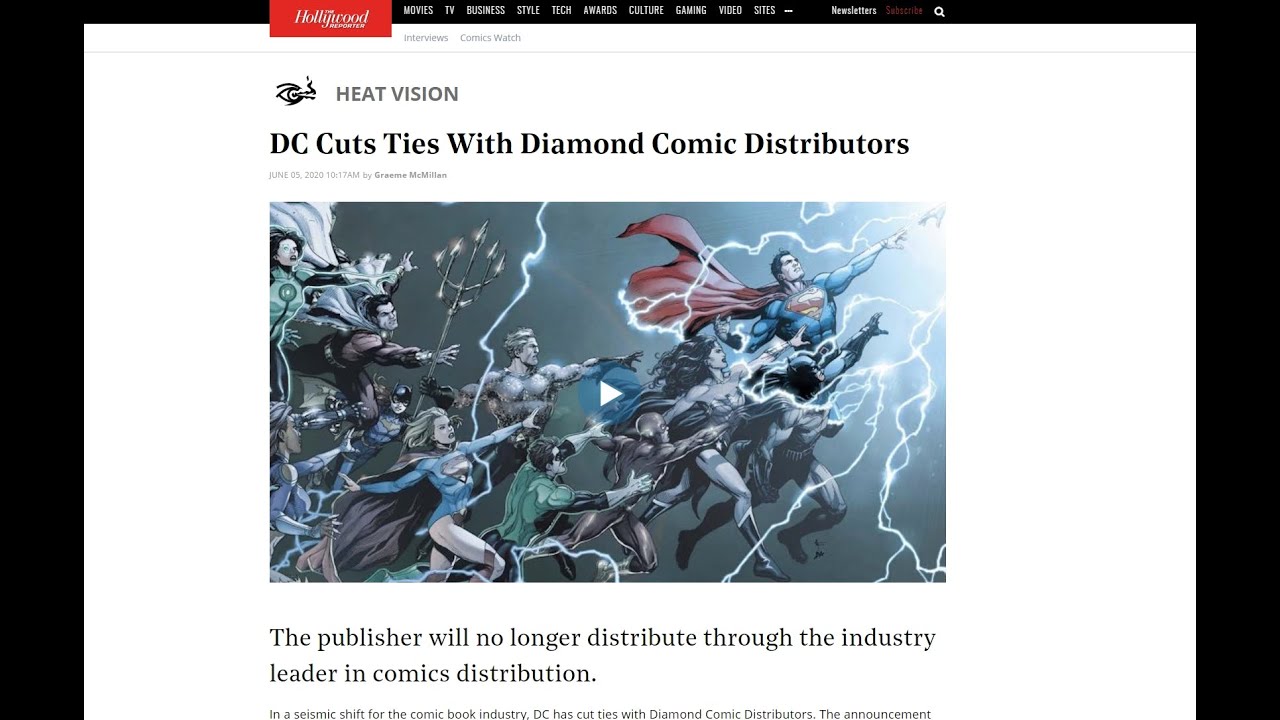 DC Comics Cuts Off Diamond Comics Distributors !