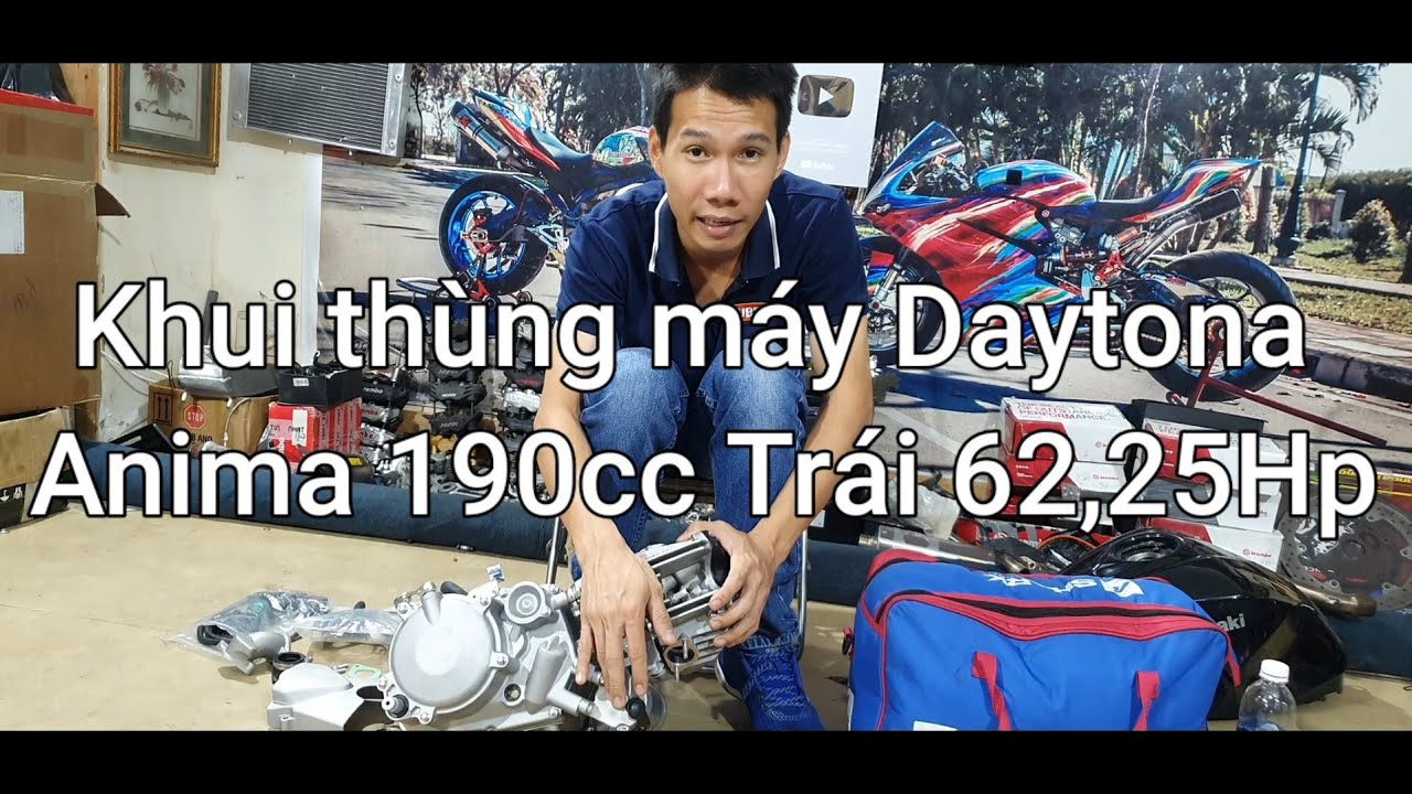 Khui thùng máy Daytona Anima 190cc trái 62 25Hp bởi Kỹ Sư Hẻm gắn 67 độ !!!
