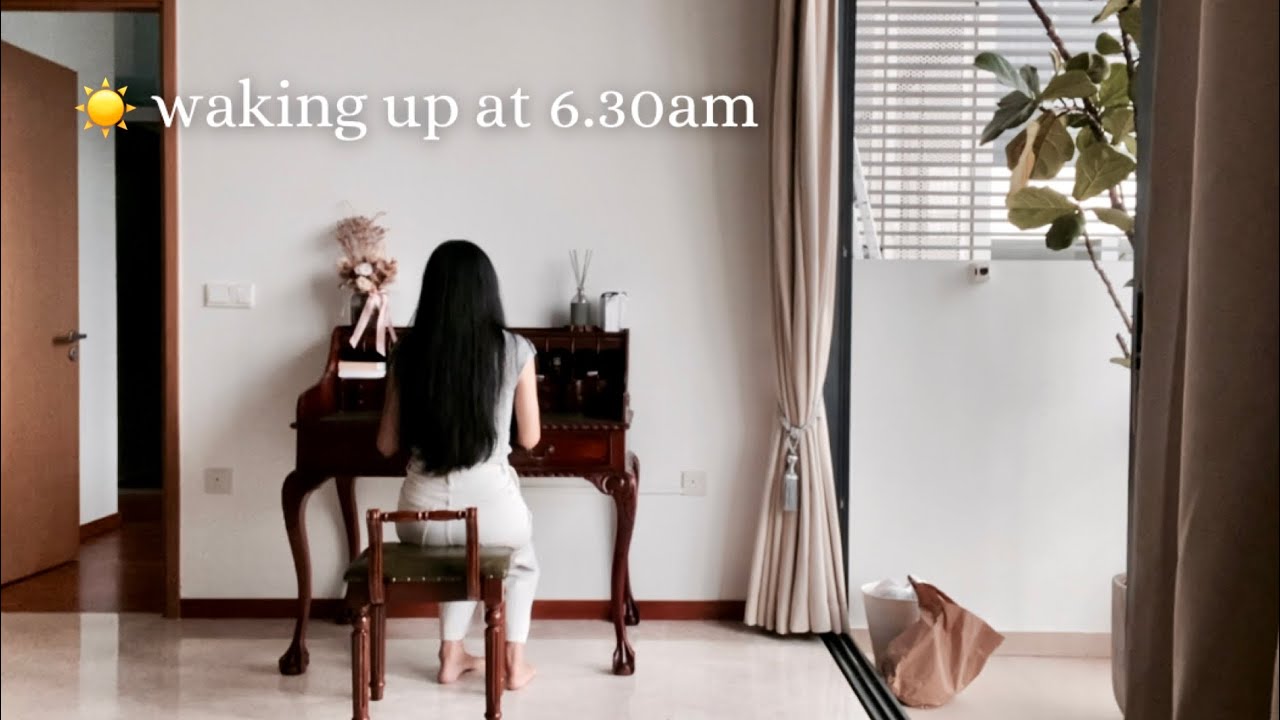 day in my life vlog 👩🏻‍💻 office vlog, waking up at 6am 🥱