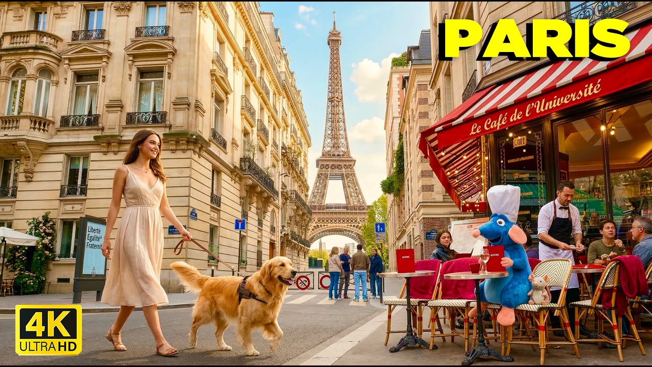 🇫🇷 17 MARCH 2026 Paris Walk 4K60 fps ☀️ 7/8th borought, EIffel Tower