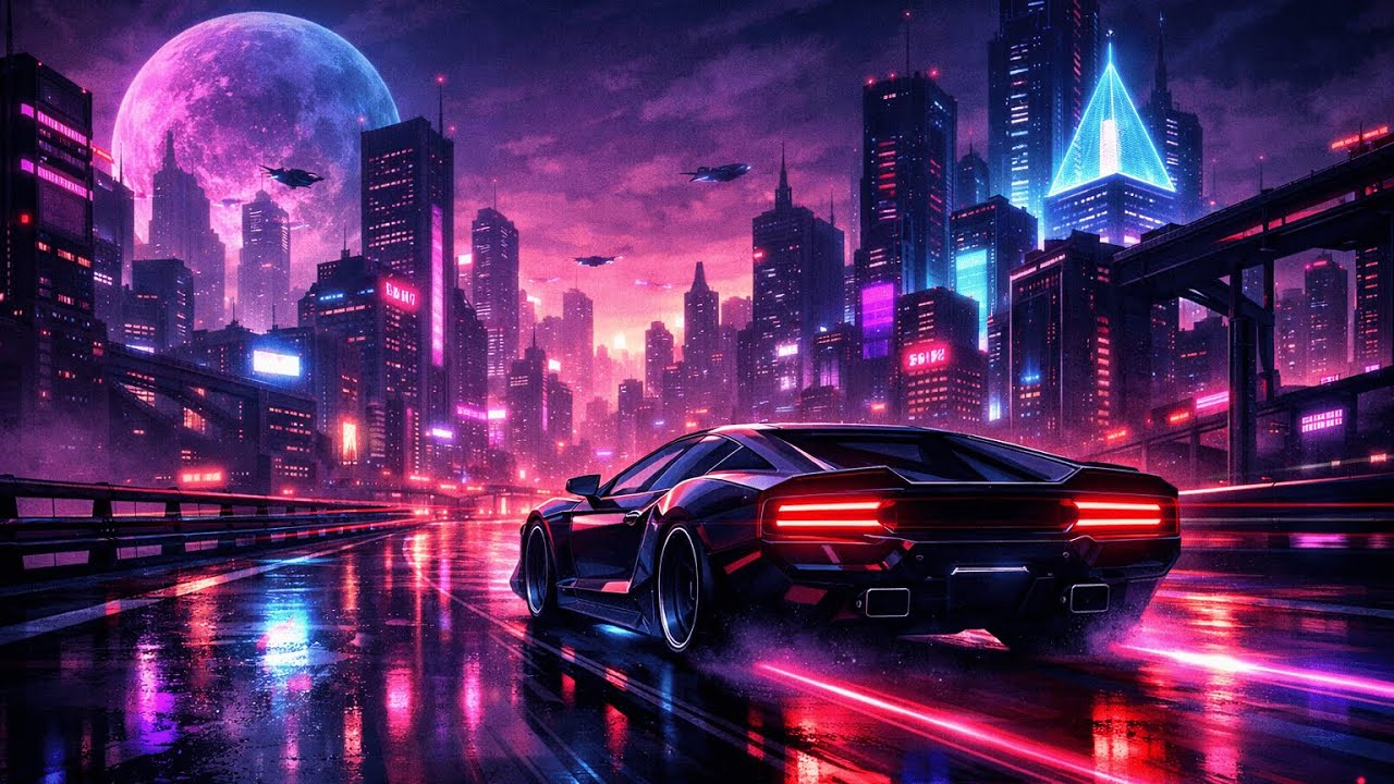Cyberpunk Ambience | Neon Synths & Futuristic Bass | Background music