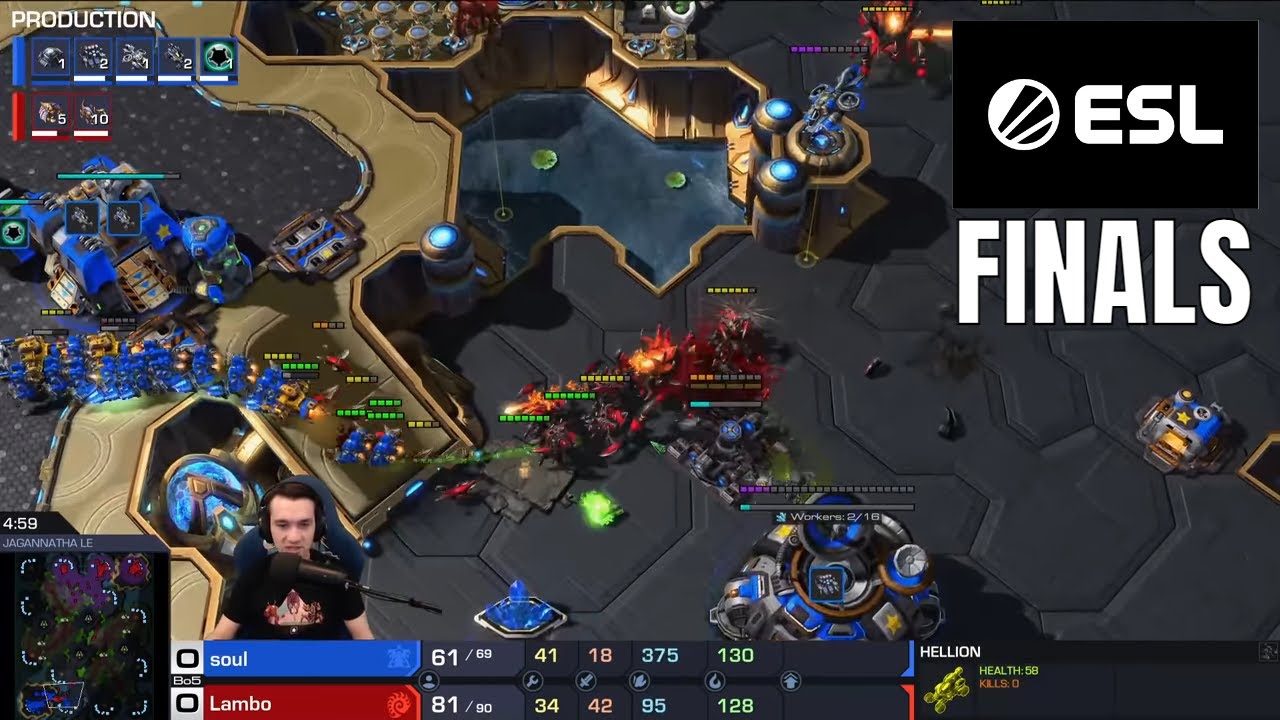 Starcraft 2: Lambo (Zerg) vs souL (Terran) - ESL Open Finals #49 EU
