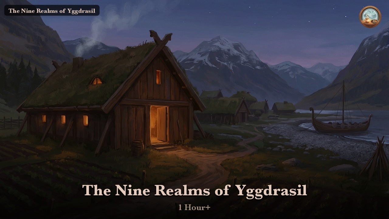 1 Hour Nordic Ambient — Yggdrasil & The Nine Realms | Icelandic Vocals for Study