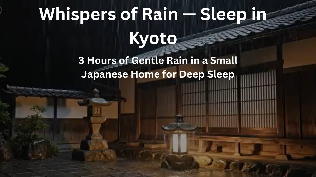 Rainy Night in a Small Japanese House | 3 Hours of Gentle Rain & Lullaby