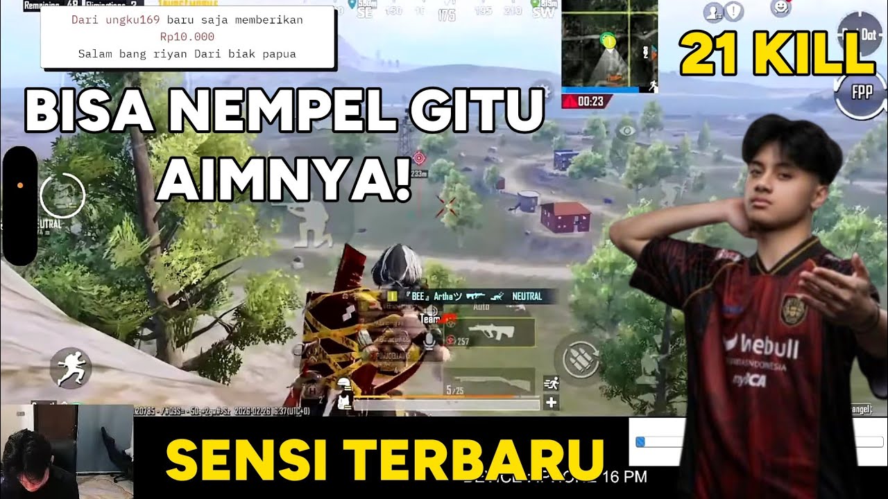 BISA NEMPEL GITU AIM NYA😱 SENSI AE ROSEMARY | PUBG MOBILE