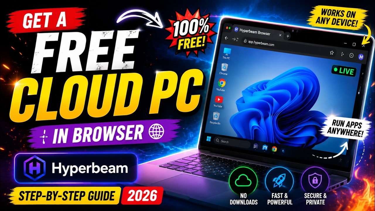 Получите БЕСПЛАТНЫЙ облачный ПК в браузере 💻 Пошаговое руководство по Hyperbeam 2026