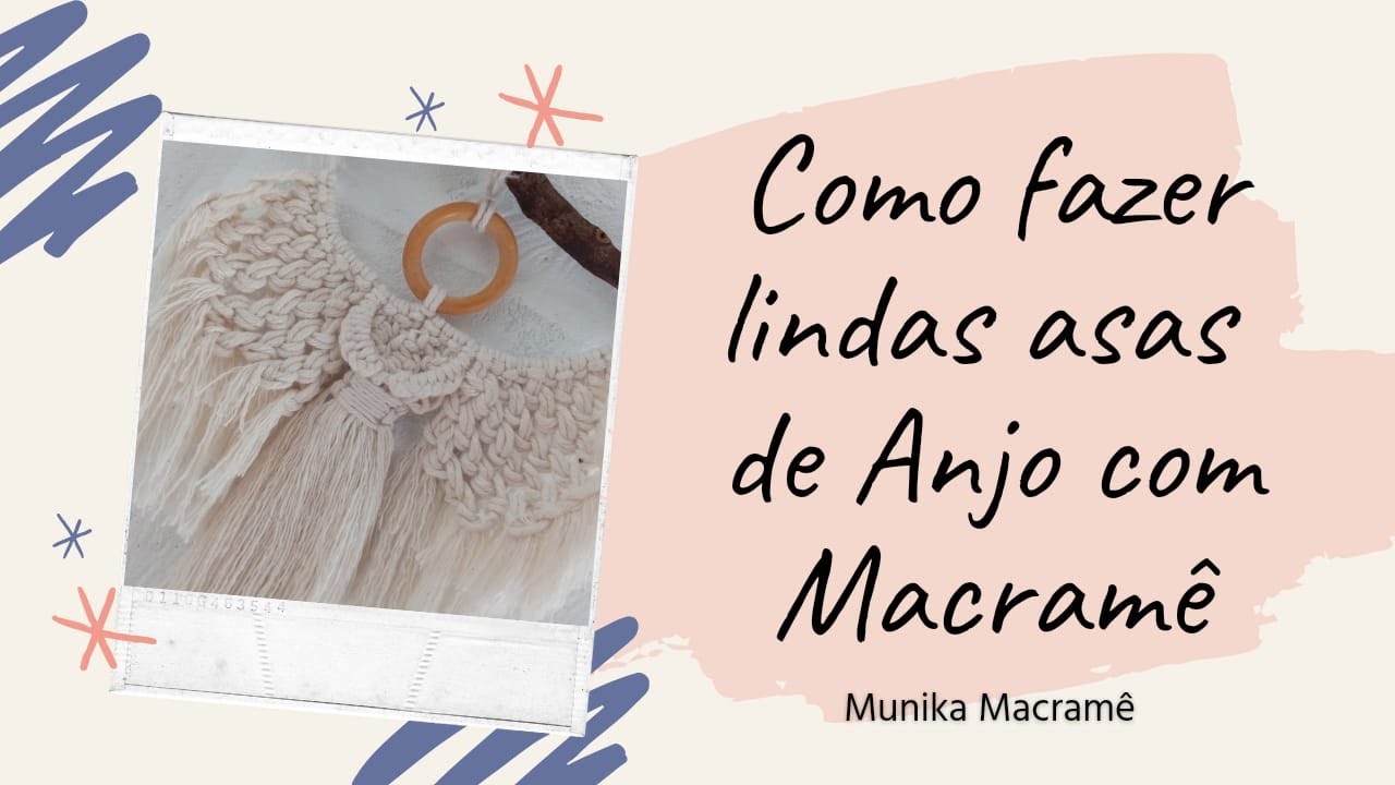 Como fazer um Anjo, com lindas Asas em Macramê