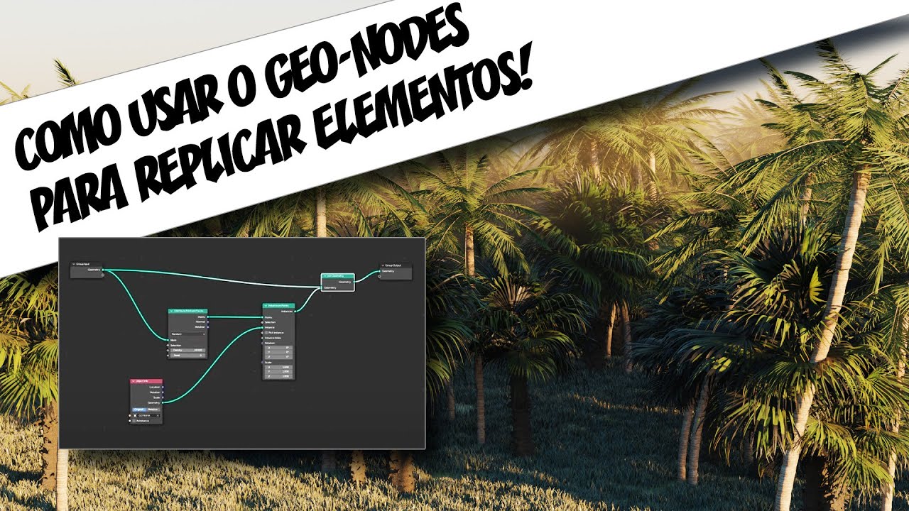 Como usar o Geo-Nodes para replicar elementos!