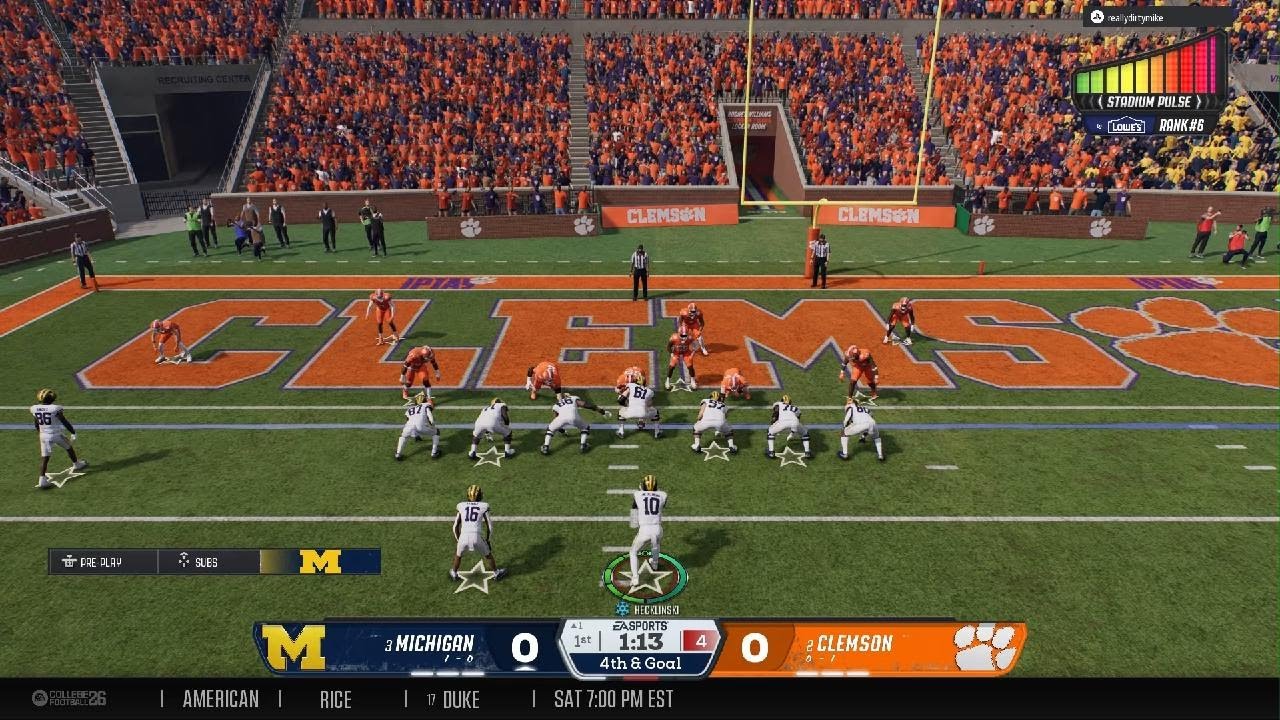 Gridiron Michigan 🆚 clemson 🐅