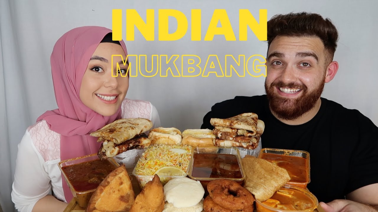INDIAN FOOD MUKBANG, BUTTER CHICKEN, SAMOSA, LAMB ROGAN JOSH, GARLIC ROTI, NAAN, IDLY, VADA, DOSA