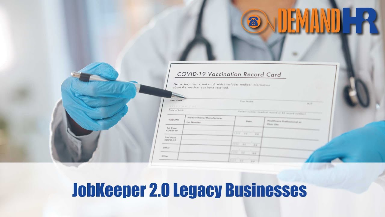 JobKeeper 2.0 Legacy Businesses