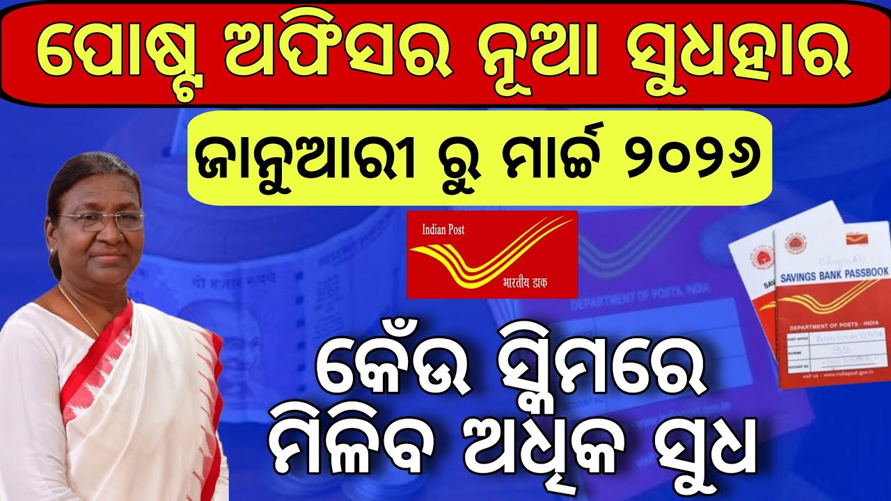 Post Office interest Rates 2026/Best Scheme in post office/Post office RD,TD,SSA,PPF Account 2026