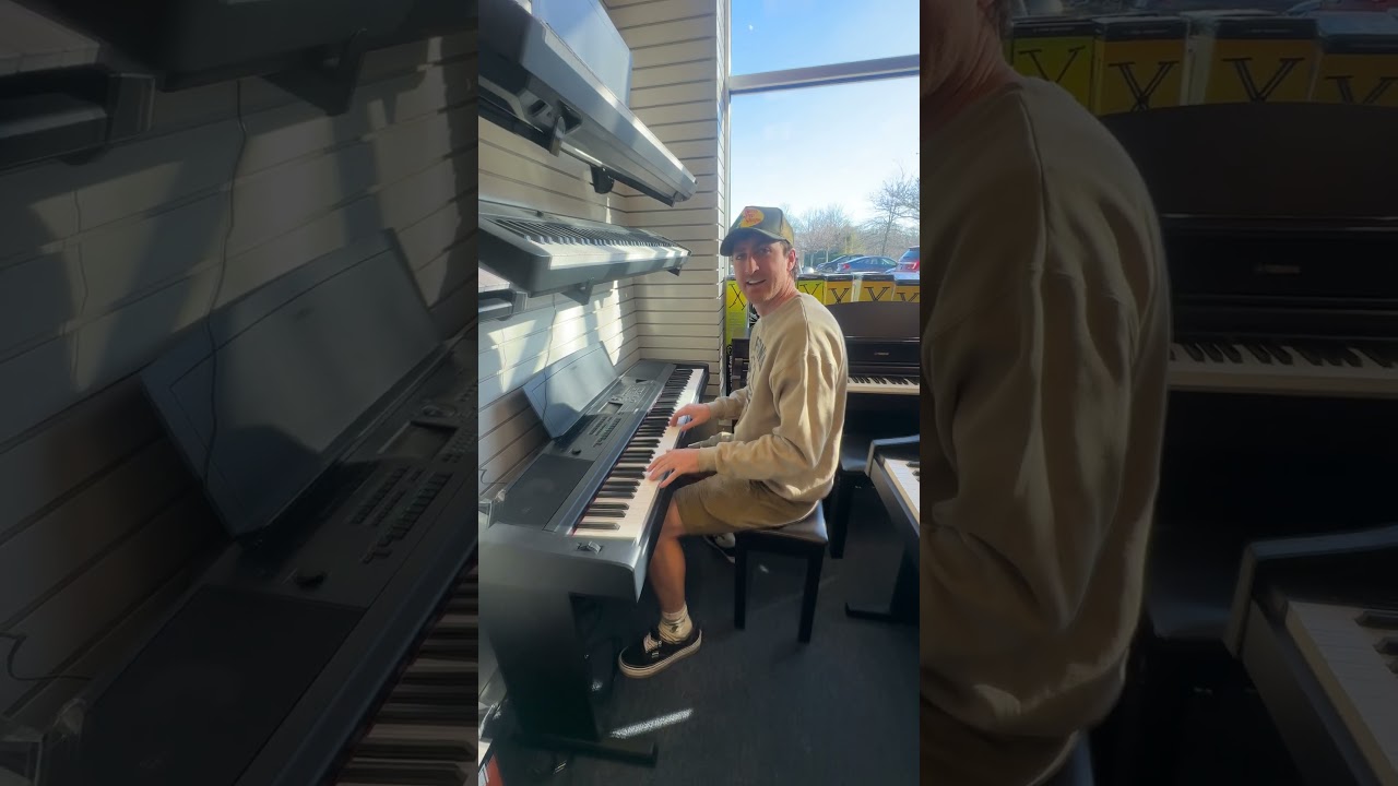 We found a piano in a music store and did this #shorts
