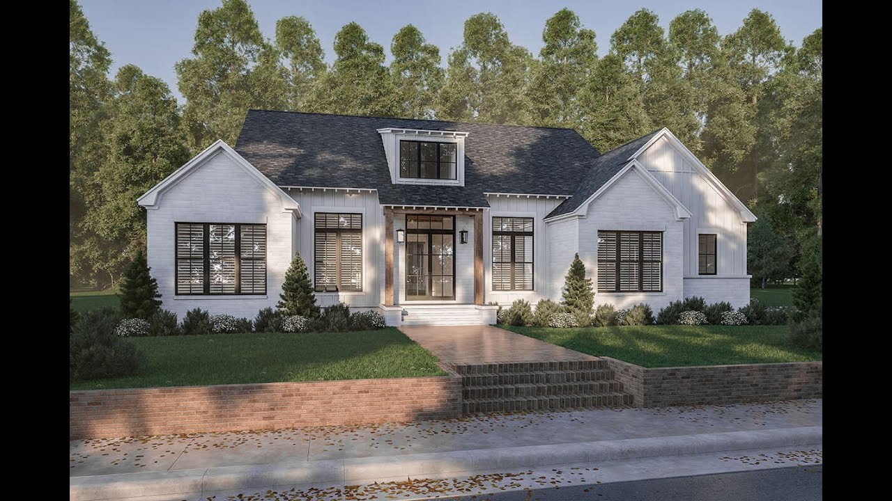 MODERN FARMHOUSE PLAN 041-00337 WITH INTERIOR