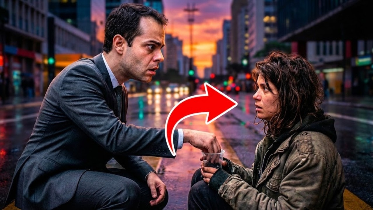 CEO MILIONÁRIO dá esmola para uma mulher na rua e percebe que é sua EX-ESPOSA que tinha 