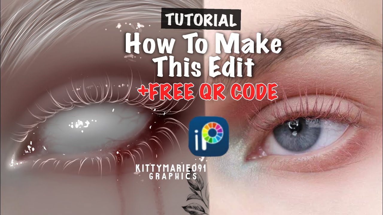 FREE QR CODE+HOW TO MAKE THIS EDIT(GOTHIC EYE)|Eye Tutorial |Ibis Paint X