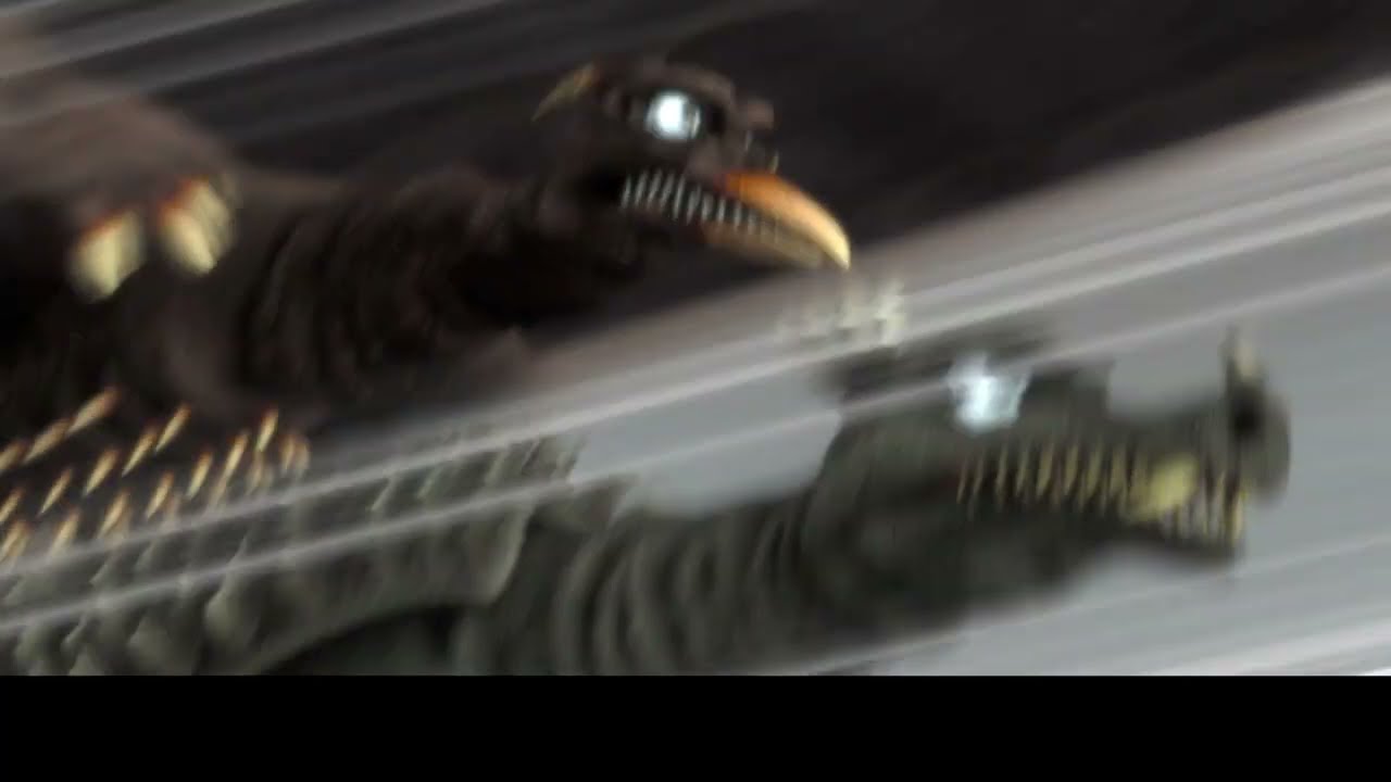 Anguirus and Rodan Race to the Door (RE-UPLOAD)