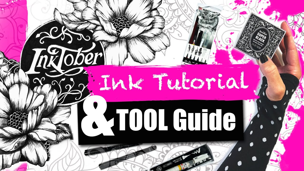 INKTOBER Tutorial: WELCHE Kunstmaterialien brauchst du? Und WIE geht eine Tuschezeichnung?!?