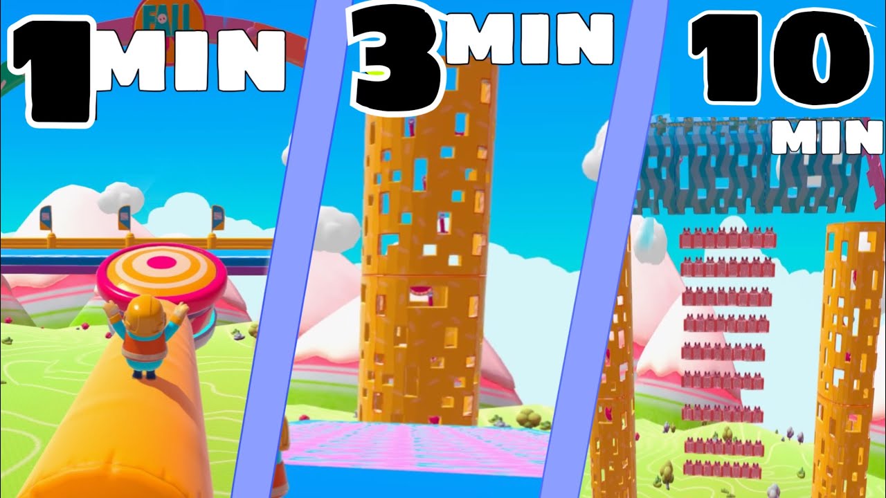 1min VS 3min VS 10min MAP ERSTELLEN in Fall Guys!
