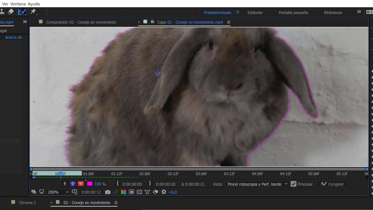 07.02 Herramienta Pincel de Rotoscopia y Herramienta Perfeccionar Borde